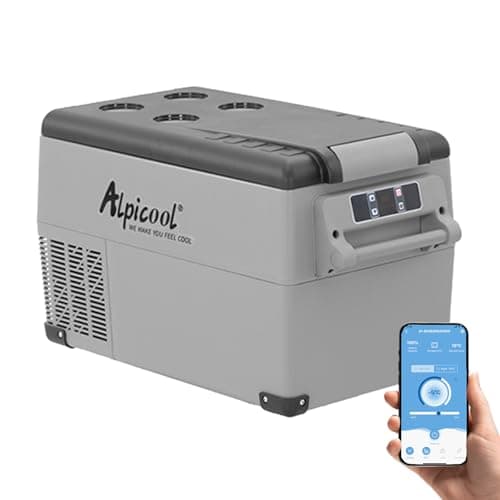 Alpicool CF35 35 litros Nevera Portátil Eléctrica Refrigerador de Coche 12V 24V Mini frigorífico CA 220v para Hogar, Camping, Viajes, Automóvil, 20ºC a 20ºC