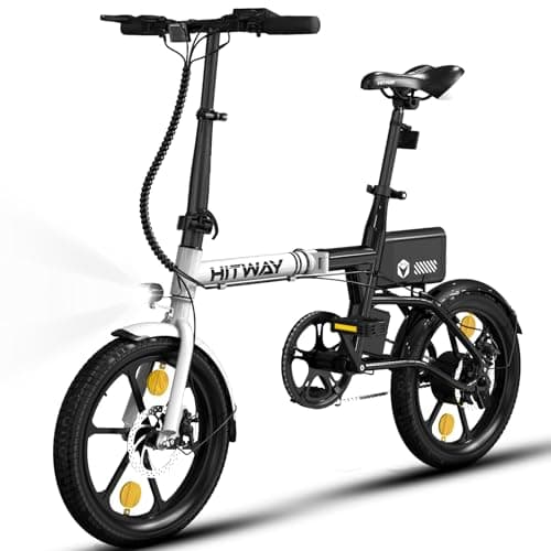 HITWAY 16 Pulgadas Bicicleta Eléctrica Plegable, E Bike de Ciudad con Motor de 250W, Velocidad de 25 km/h, Bateria de 216Wh para Bicicletas Eléctricas para Adultos