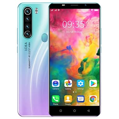 HyRich Teléfonos Móviles Baratos ，Desbloqueados sin SIM, Teléfono Inteligente 5.0 Pulgadas 2G/3G Android, Cámaras Duales SIM Duales, WiFi, Bluetooth, GPS, Teléfonos Celulares (Note 80 - Blue)