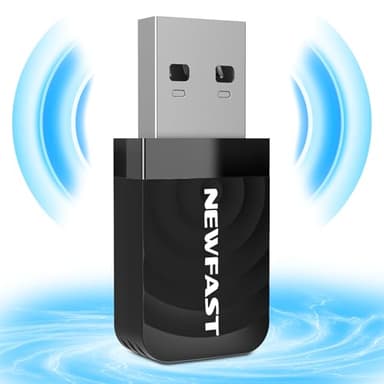 NEWFAST AC1300 Adaptador WiFi USB para PC, USB WiFi para PC Doble Banda 5GHz/2,4GHz Mini Antena WiFi USB3.0 Receptor WiFi Compatible Windows 11/10 und Mac OS 10.11-10.15
