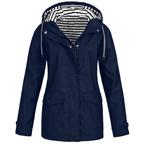 BOTCAM Chubasquero para mujer, tallas grandes, impermeable, cortavientos, chaqueta funcional con capucha, entretiempo, chaqueta ligera de invierno, chaqueta softshell para exteriores, forro polar,