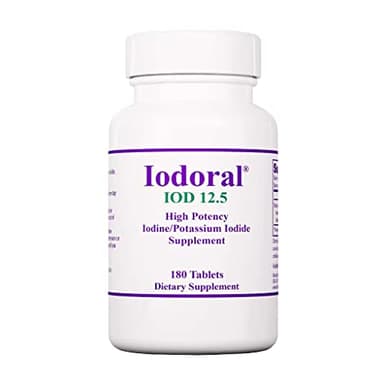 Optimox, Iodoral 12,5mg, con Yodo y Yoduro de Potasio, Depot, 180 Comprimidos veganos, Testado en Laboratorio, Vegetariano, Sin Gluten, Sin Soja, no GMO