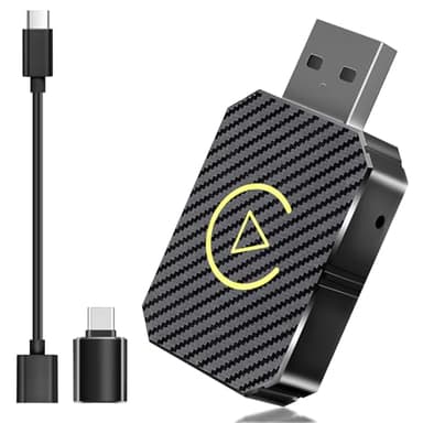 Adaptador Carplay Inalámbrico,para Convertir CarPlay con Cable en Inalámbrico,Convierte Adaptador Carplay con Cable a Inalámbrico para Control Inalámbrico Plug & Play Carplay Compatible iOS 10+