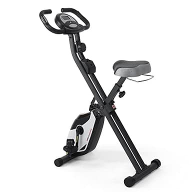 Ultrasport F-Bike Heavy, bicicleta de ejercicio, entrenamiento LCD, bicicleta de ejercicio plegable, peso máximo del usuario 130 kg, medición del pulso, 8 niveles de resistencia, soporte para toallas