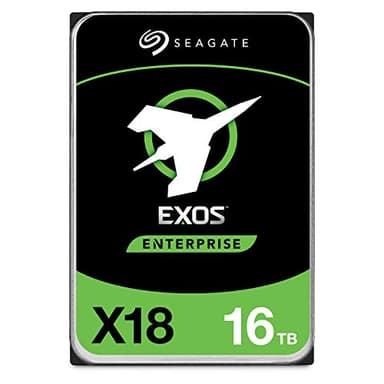 Seagate Exos X18 Enterprise HDD de 16 TB, CMR de 3,5 pulgadas, SATA de 6 GB/s, 7200 rpm, 512e, 4Kn FastFormat, baja latencia con almacenamiento en caché mejorado, número de modelo: ST16000NM000J