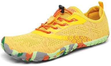 SAGUARO Hombre Mujer Zapatillas Barefoot Minimalistas Calzado de Training Ligeras Cmodas para Caminar Senderismo Ciclismo Trail Running Trekking Playa Agua, Amarillo, 42 EU