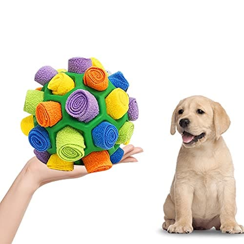 Jiahuade Snuffle Ball,Bola de Rapé para Perros,Dog Puzzle Toy,Snuffle Mat,Interactive Dog Toys,Juguete de Peluche para Perro,Juego de Inteligencia para Perros (A)