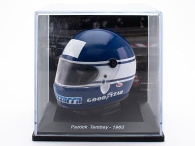 OPO 10 - Reproducción de Casco Escala 1/5 del Famoso piloto de Fórmula 1 de Ferrari F1: Patrick Tambay - 1983 - CAS29