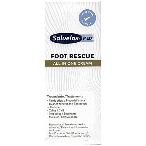 Salvelox ® | Foot Rescue All in 1 Cream | Crema con fuere efecto hidratante para tratamiento combinado de pie de atleta, callosidades, talones agrietados, pies secos y mal olor | 100 ml
