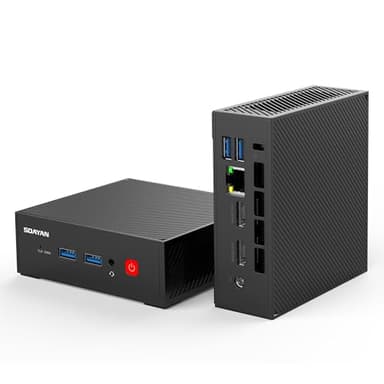 SOAYAN Mini PC N2, Alder Lake-N150 (hasta 3.6 GHz), 16GB DDR4 500GB SSD, Mini Ordenador de Sobremesa para Oficina y Hogar, 4K UHD, WiFi 6, BT5.2, 2xHD, Diseño Compacto y Silencioso