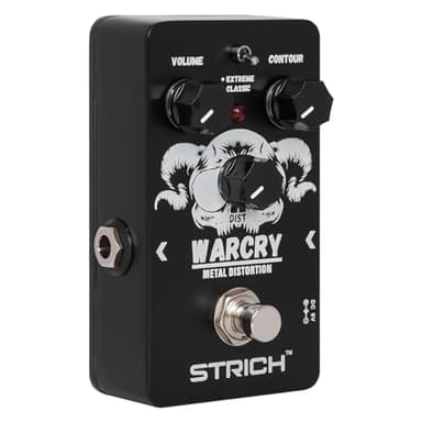 STRICH Pedal de guitarra de distorsión de metal, WARCRY Distortion 2 modos de grasa, impulso, normal clásico Crunch 80s Metal/Nu Metal para guitarra eléctrica True Bypass
