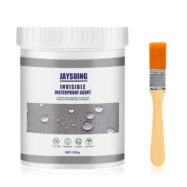 Sellador Impermeable Transparente 300g, Impermeabilizante Transparente Invisible Waterproof Agente con Cepillo Pegamento Impermeable para Baño Inodoro Azulejos Paredes Techo