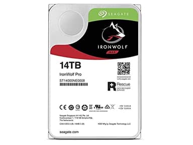 Seagate IronWolf Pro ST14000NEZ008 ST14000NE0008 - Disco Duro Interno para NAS (14 TB, 7200 RPM, caché de 256 MB, SATA 6 GB/s), Color Plateado