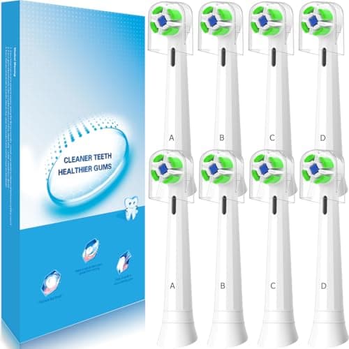 Recambios Cepillos Compatible con Braun Oral B iO Eléctricos Cepillo de Dientes, Cabezales para Oral B iO 2 3 4 5 6 7 8 9 10 (8 Blancas)
