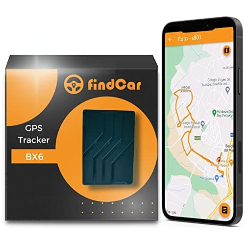 findCar BX6 - Localizador GPS con imán para Coches, Bicicletas y Otros vehículos|Ubicación en Vivo | Batería de Larga duración de hasta 90 días | Exceso de Velocidad, antirrobo y geofencing