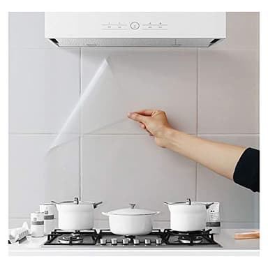 4 adhesivos de pared a prueba de aceite, para cocina, protector de pared transparente, impermeable, resistente al calor, adhesivo autoadhesivo para cocina, comedor, encimera de madera
