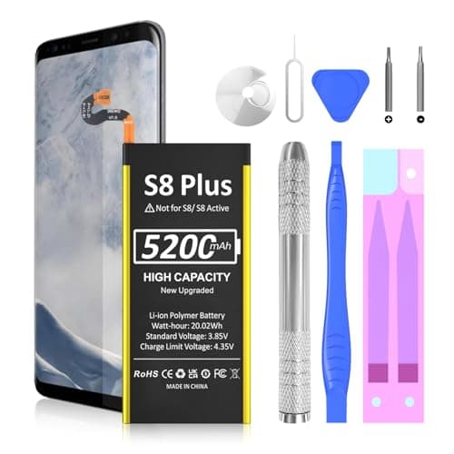 Batería para Samsung Galaxy S8 Plus, [5200 mAh] S8 Plus batería de repuesto para Samsung Galaxy S8 Plus G955 G955V G955A G955T G955P G955F S8 Plus batería de repuesto con nuevos kits de repuesto