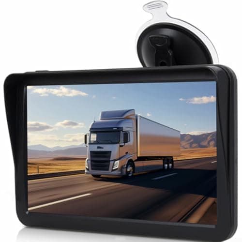 Getdoublerich Navegador GPS de 9 pulgadas para coche y camión, conductor comercial GPS con mapas de la UE 2024, navegación por voz multilingüe