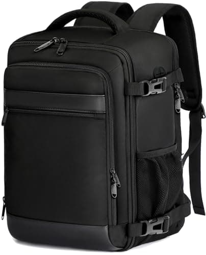KLOSTAIN Mochila Viaje Cabina Avion 40x20x25 para Ryanair 20L Mochila Cabina Equipaje de Mano Bolso Viaje Hombre Mujer Mochilas para Portatil de 14 Pulgadas Mochila de Trabajo Escuela Negro