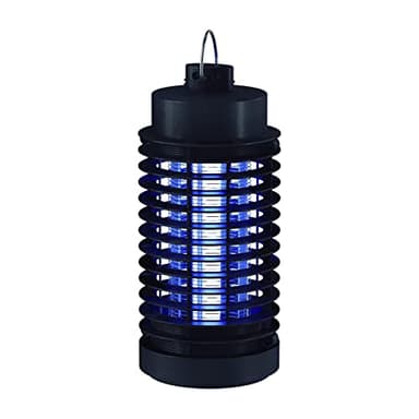 SIMON - Mata Moscas y Mosquitos Eléctrico, Lámpara Antimosquitos para Interior, Mata Moscas Electrónico, Ilumina y Mata Insectos Voladores, Cobertura de 20m², Luz LED Fluorescente de 4W, Color Negro