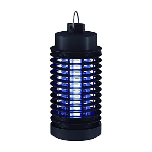 SIMON - Mata Moscas y Mosquitos Eléctrico, Lámpara Antimosquitos para Interior, Mata Moscas Electrónico, Ilumina y Mata Insectos Voladores, Cobertura de 20m², Luz LED Fluorescente de 4W, Color Negro