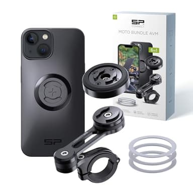SP CONNECT Soporte para móvil de Moto con módulo antivibración | SPC+ | para iPhone 14/13 para Moto | ciclomotor | Accesorio para Todos los teléfonos Inteligentes como iPhone Samsung