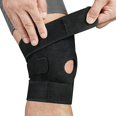 ACWOO Rodillera Menisco y Ligamento, Ajustable Rodillera Deportiva, Rodillera Rotuliana con estabilizadores laterales y almohadillas de goma, Rodillera Compresion para Artritis Desgarro de Menisco