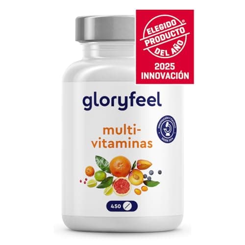 Multivitaminas y Minerales - 450 Comprimidos (Suministro para +1 año) - Todas las Vitaminas A,B,C,D3,E, Calcio, Zinc, Selenio – Multivitaminico Activo Completo para Hombre y Mujer