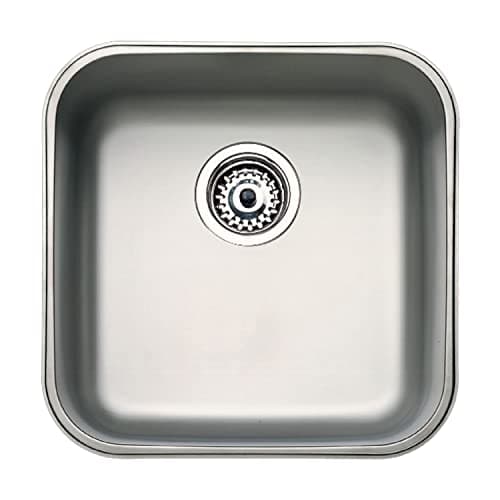 Teka BE 40.40 1C - Fregadero bajo Encimera, 1 Seno para Cocina 50cm, Acero Inoxidable