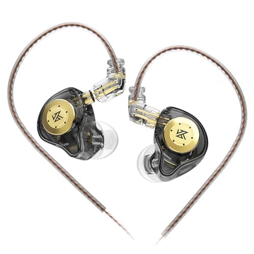 Yinyoo Auriculares KZ EDX Pro con 1DD, EDX Pro con Cable en los Auriculares HiFi de Graves Profundos con 1DD Nuevo Controlador dinámico de 10 mm con Cable Desmontable (Negro, sin micrófono)…