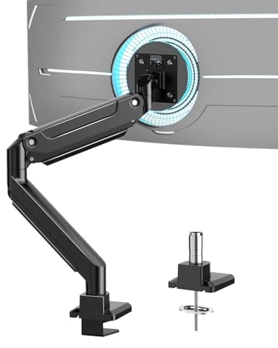 EP Gear de 17 a 49 Pulgadas para Pantallas de hasta 20 kg, Brazo Curvo Ultra Ancho para Monitor de Alta Resistencia, Soporte de Escritorio Individual Totalmente Ajustable, VESA 75x75mm/100x100mm