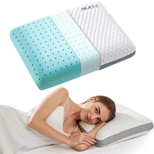 NOFFA Almohada Viscoelastica 60 cm, Almohada Pequeña Refrescante Travesseiro Fria Gel, Almohada Firmeza Media Sleep Pillow