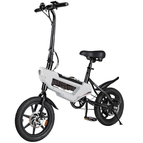 E-RIDES Bicicleta Eléctrica Plegable A01, 14 Pulgadas, Motor de 250W, Marco de Acero al Carbono, 25 km/h, Batería 36V 6.4Ah, Pantalla LCD, Resistente al Agua IP54, Ligera para Desplazamientos Urbanos