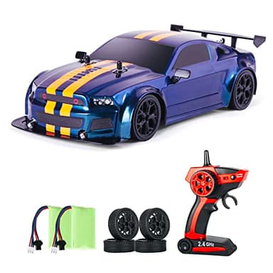 iBlivers Coche Teledirigido, 1:14 RC Drift Coche 4WD Drift RC Car Vehículo Alta Velocidad Carreras Teledirigido Drifting Coches Regalos Juguete para Niños Adulto Niños
