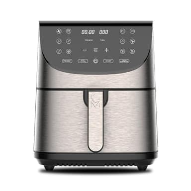 MasterPro ROCKET 700 - Freidora de Aire 1800W 7L - 12 Programas - Pantalla LED Táctil - Temperatura Ajustable - Recetario Online - Fácil Limpieza