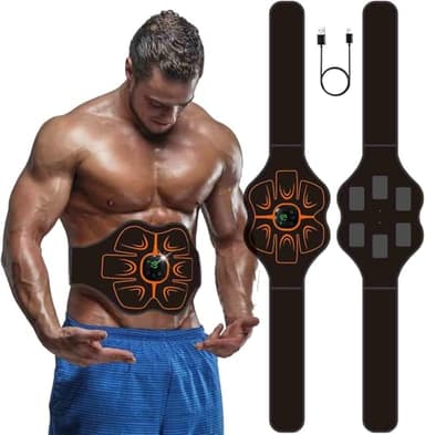 COODAY EMS Electroestimulador Muscular, Abdominales Cinturón,Masajeador Eléctrico Cinturón, Hombresy Mujeres Ejercitador del Abdomen/Brazo/Piernas/Cintura