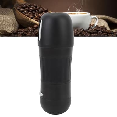 Tyenaza Máquina de café espresso portátil para viajes, pequeña cafetera de viajes Cápsulas compatibles con café molido para acampar con batería de senderismo