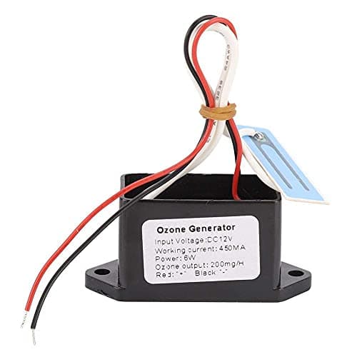 Diyeeni Generador de ozono de 200 MG/h, purificador de Aire para Bricolaje, Mini Aire Fresco, generador de ozono DC 12V para purificadores de Agua/Aire domésticos