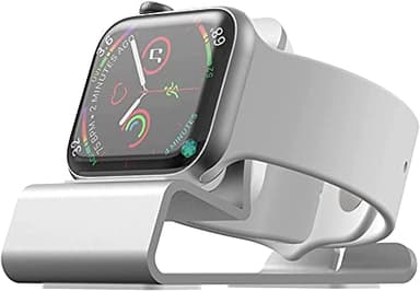 Soporte Cargador para Apple Watch 45mm 41mm 44mm 40mm 42mm 38mm iWatch Series 8 SE2 7 SE 6 5 4 3 2 1, Aluminio de Escritorio Base de Carga Soporte Apple Watch Modo de Nightstand