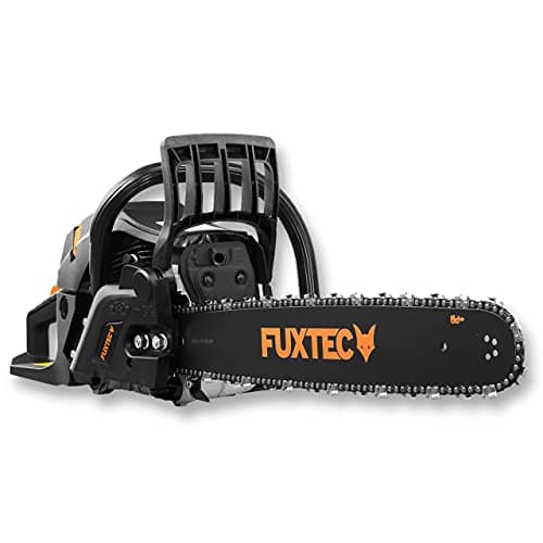 FUXTEC Motosierra Gasolina FX-KS262 de 2,85kw - con espada de 20'', longitud de corte 46 cm- 61,5cc - Easy-Start - incl. Protección de la espada y bolsa de transporte