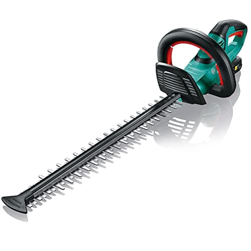 Bosch Home and Garden Cortasetos inalámbrico AHS 50-20 li, 1 batería de 18 V 2,5 Ah, tecnología Syneon, Aqua Green, 18 V