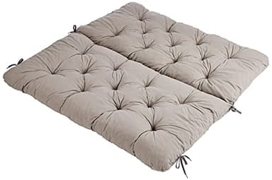 Ambientehome Cojín para banco de jardín HANKO con respaldo alto, 2 asientos, aprox. 100 x 98 x 8 cm, gris crail, claro, 100 x 98 x 8 cm