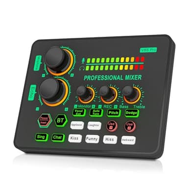 HEEZOU Múltiple Tarjeta Sonido En para Grabaciones Profesionales Claras para Creadores Contenido Músicos Estudio Grabación Calidad Estudio