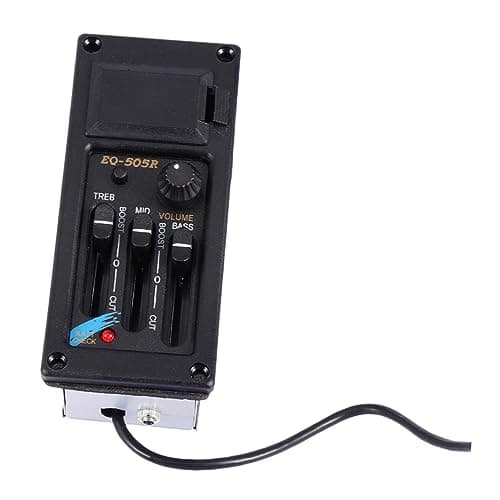 JOINPAYA 1 Pc pastilla del ecualizador instrumento musical organo musical amplificador de guitarra afinador de guitarra pastilla piezoeléctrica preamplificador recogida de ecualizador Black