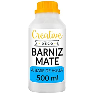 Creative DECO 500 ml Barniz Manualidades para Pintura Acrílica Mate | Botella de Acabado de Superficies a Base de Agua | Laca Incolora Permanente | Uso Interior y Exterior Decoupage, Bricolaje