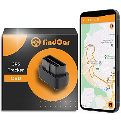 findcar GPS CAR TRACKING Localizador GPS para Coche OBD (GPS OBD). Sin Instalación. Localización en Tiempo Real. Alarmas: Exceso Velocidad, Antirobo y Geovalla