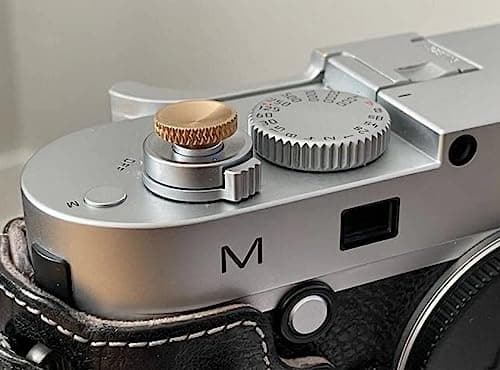 YEWOOP Lf-B Botón de liberación cóncavo de latón moleteado de metal compatible con Leica, Fujifilm, Hasselblad, Rolleiflex, Nikon Better Balance & Grip Convenience