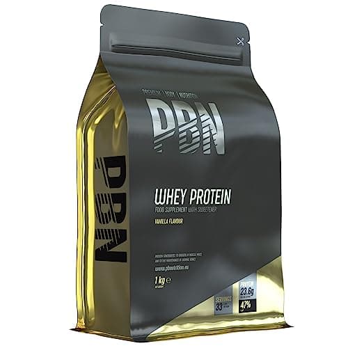 Premium Body Nutrition - Proteína de suero de leche en polvo, 1 kg (Paquete de 1), sabor Vainilla, sabor optimizado