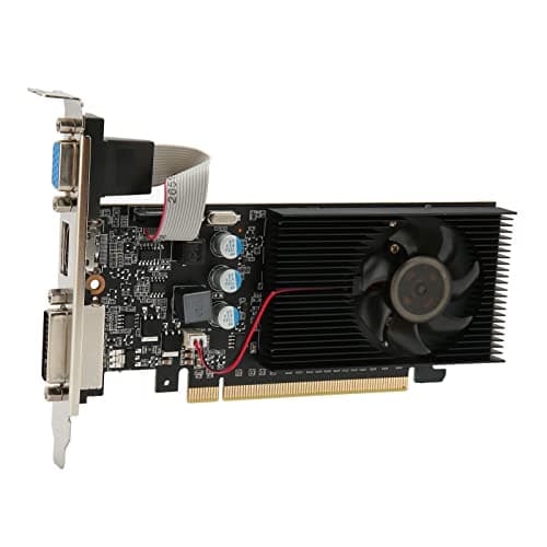 Samst Tarjeta Gráfica para Juegos, DDR3 64 bit Tarjeta Gráfica para Juegos de PC Tarjeta de Video PCI Express 2.0 HDMI VGA DVI Tarjeta Gráfica para Computadora para Juegos de PC