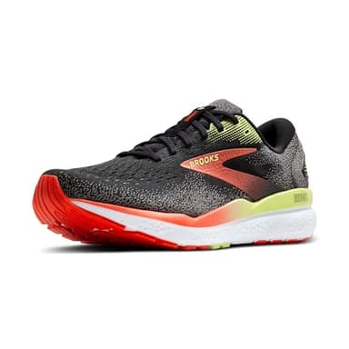 Brooks Ghost 16, Sneaker Hombre, Black Mandarin Red Green, 43 EU